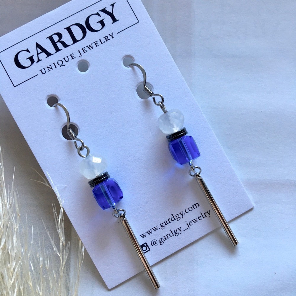 Handmade earrings blue